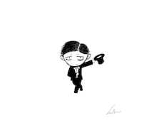インフルエンサー御用達オシャレ白黒イラスト描きます イメージ1