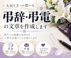 弔辞・弔電の文章を心を込めて作成します 大切な方への想いを、丁寧な言葉にして届けます