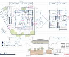 現役一級建築士がこだわりプランをご提案いたします 手書きでのプラン作成、外観イメージを作成いたします！