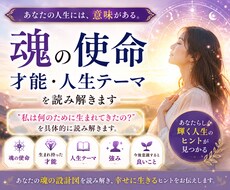 魂の使命・才能・人生テーマを鑑定します イメージ1