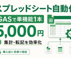 GASでスプレッドシートを自動化します イメージ1