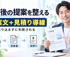 相談後の提案文と見積り導線を整えます イメージ1