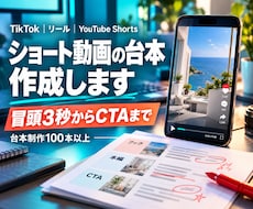 冒頭3秒で惹きつけるショート動画台本を作成します イメージ1