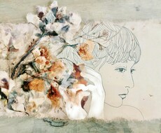 繊細なイラストを描きます 線画で柔らかくおしゃれな印象です