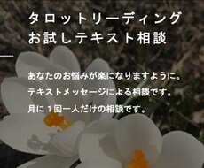 タロットを使ってあなたの心を楽にさせていただきます イメージ1