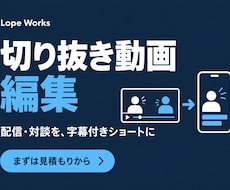 配信や対談から字幕付き切り抜き動画を作ります イメージ1
