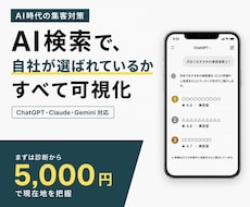 AIで自社が推薦されるか実測します 3つのAI横断で、自社の引用状況を実測レポート化します