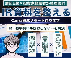 CanvaでIR資料をブラッシュアップ致します 投資家に響く！戦略的IR資料をマーケ思考×Canvaで作成