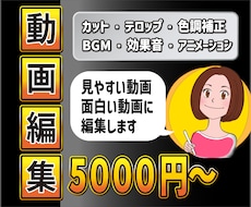 面白い・見やすい動画に編集いたします Youtubeなど動画の編集を格安で代行します！