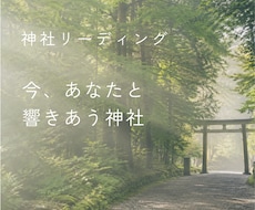 今、あなたに合う神社をリーディングします 神社鑑定｜あなたのテーマから最適な神社参拝をお伝えします