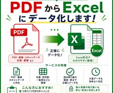 PDF・画像データをExcelデータ化します イメージ1