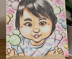 色紙サイズ⭐︎お子様の素敵な似顔絵を制作しますます