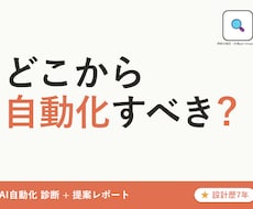 AIで自動化できる業務を診断します イメージ1