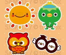 商用可☆ゆるかわポップなキャラクター作成致します マスコットキャラクターならおまかせ！！