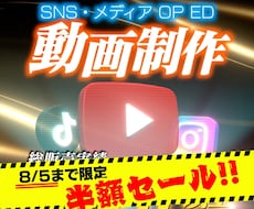 高品質OP、ED制作 丁寧に対応致します 8/5(水)まで限定!! 通常料金から半額にてご提供!!