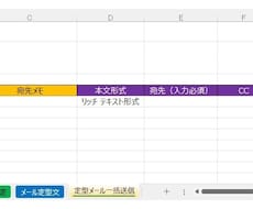 ExcelからOutlookメール一斉送信します イメージ1