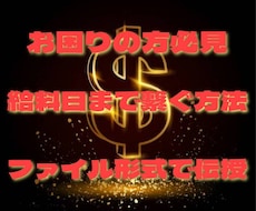 給料日前の方、お困りの方、究極の金策術教えます イメージ1