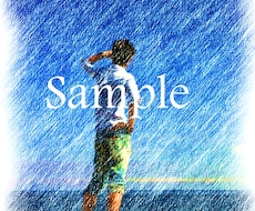 写真をもとにプロフィールアイコンを色鉛筆描画で作成します！