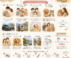 記念日や愛犬等のイラスト描きます イメージ1