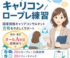 キャリコン/ロープレ練習をサポートします 実技・筆記オールA判定の経験・知識でアドバイス！