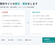 既存サイトの修正・更新をします イメージ1