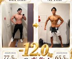 1ヶ月平均2kgの体脂肪を落とすサポートをします 2度と失敗しないダイエット・ボディメイク寄り添いサポート
