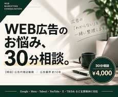 Web広告のお悩みを30分で一緒に整理します イメージ1