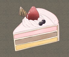 カフェのメニュー風＊食べ物のイラスト描きます メニューなどに使えるスイーツのイラストをお探しの方へ＊