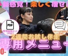 専用メニュー＋2週間お試し伴走サポートします 「新感覚！こんなに楽しくてモチベも続くダイエット初めて！」