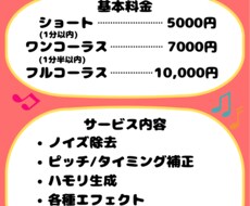 加工感のない歌声を活かした自然なMIXをします イメージ1