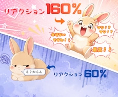 選べるリアクション✨あなたの希望道理に反応します リアクション160%と60%から選べる会話時間✨ハマります！