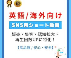 英語/海外向けSNS用ショート動画を編集します イメージ1