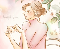 女性向け商品ビジュアルのイラストお描きます