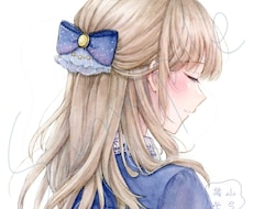 透明水彩で優しい雰囲気のSNSアイコンを作成します 原画納品も可！プレゼントにも！
