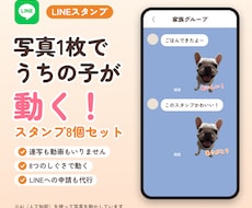 ペット写真1枚で動くLINEスタンプを作ります イメージ1