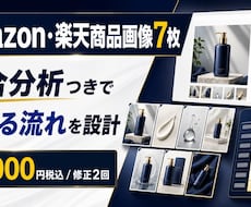 Amazon・楽天の商品画像7枚を制作します 競合分析つきで伝わる7枚構成に
