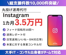 丸投げOK！Instagram運用代行します 実績あるチームで対応！本業もご支援します（法人・個人向）