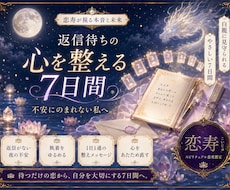 返信待ちで苦しい心を整える7日間ワークお渡します あなた限定！手紙風鑑定書でお届け♡感情グラフ付き♡