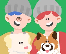 ポップな家族の似顔絵描きます イメージ1