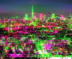 オシャレなグリッチアート風の加工をします 風景・人物写真を無秩序でオシャレなアートのように加工