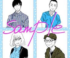 シックで80'sっぽい似顔絵アイコンを描きます SNSやLINEアイコン・名刺等で差をつけよう！