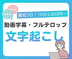 分かりやすい動画字幕、フルテロップを制作します