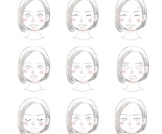 ブログふきだし用の表情アイコン描きます 表情豊かなアイコンで、ブログ記事を魅力的にしてみませんか？