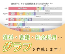 資料・書籍・社会科用のグラフを作成します 各種グラフをExcelよりもキレイ・自由に作成！