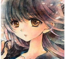 水彩等でアナログイラストオーダー受付けます SNSアイコン・年賀状・グリーティングカード・プレセント等