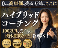 0からコーチ・コンサルを高単価で売る方法を教えます 1契約100万円で売るプロの裏側を全出し｜買い切り教材