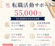 30日間転職活動をまるごと伴走サポートします イメージ1