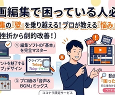 未経験から月5万！動画編集の悩み解決と添削をします イメージ1
