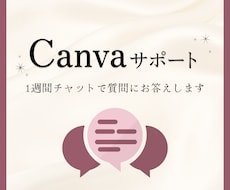 Canvaの「困った！」をチャットでサポートします リピーターさま・初心者さま向け 1週間質問し放題です！