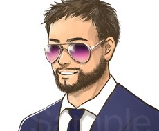 個性的なアイコンを描きます 横顔、正面、いろんな角度やアイテムできます